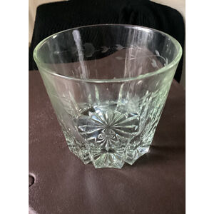 Princess House Crystal Ice Bucket Heritage Etched RARE SOFT GREEN HUE #0488 5.5”